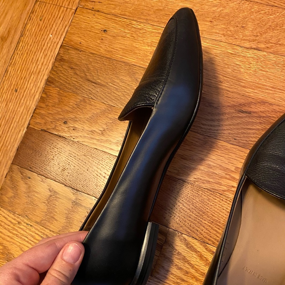 Black Everlane Modern Point Loafer Flats Size 7.5